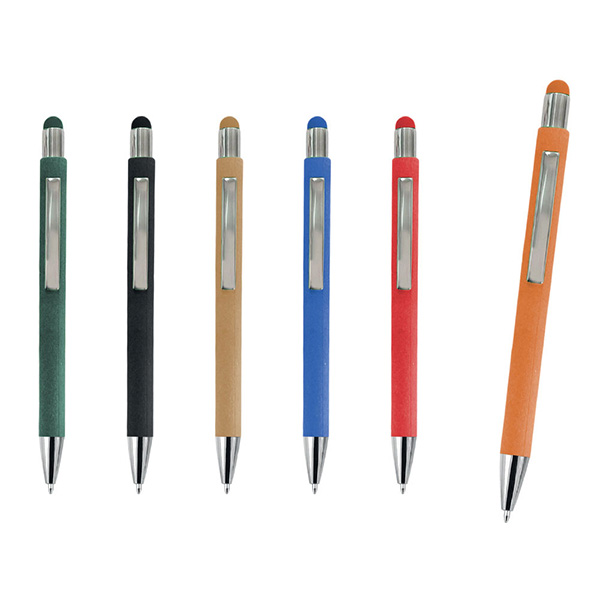 Eco-Friendly Stylus Ballpoint Pen - Kraft Body