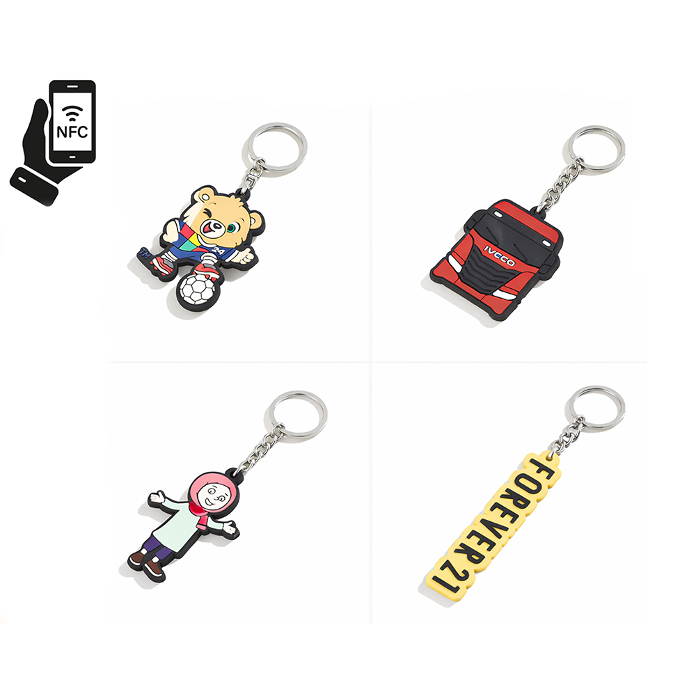 NFC Rubber Keychain