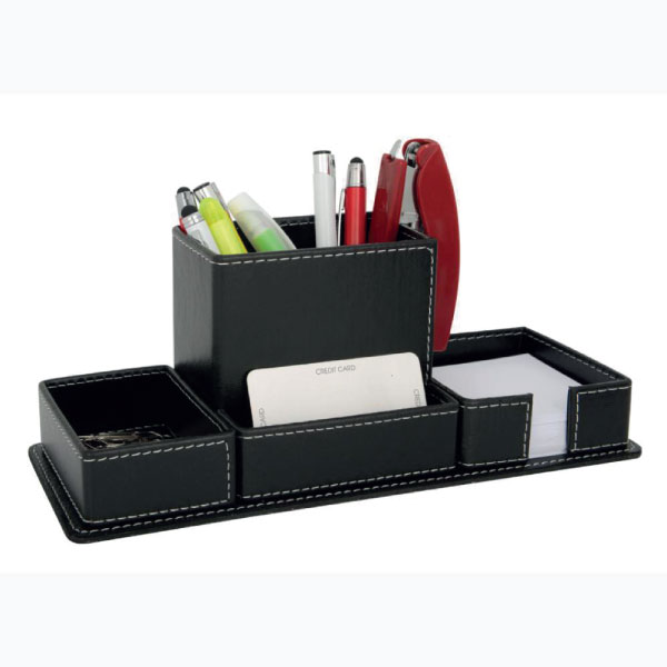 Faux leather pencil case