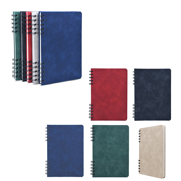 Hard cover Spiral-Bound Journal - Lined Ivory Paper